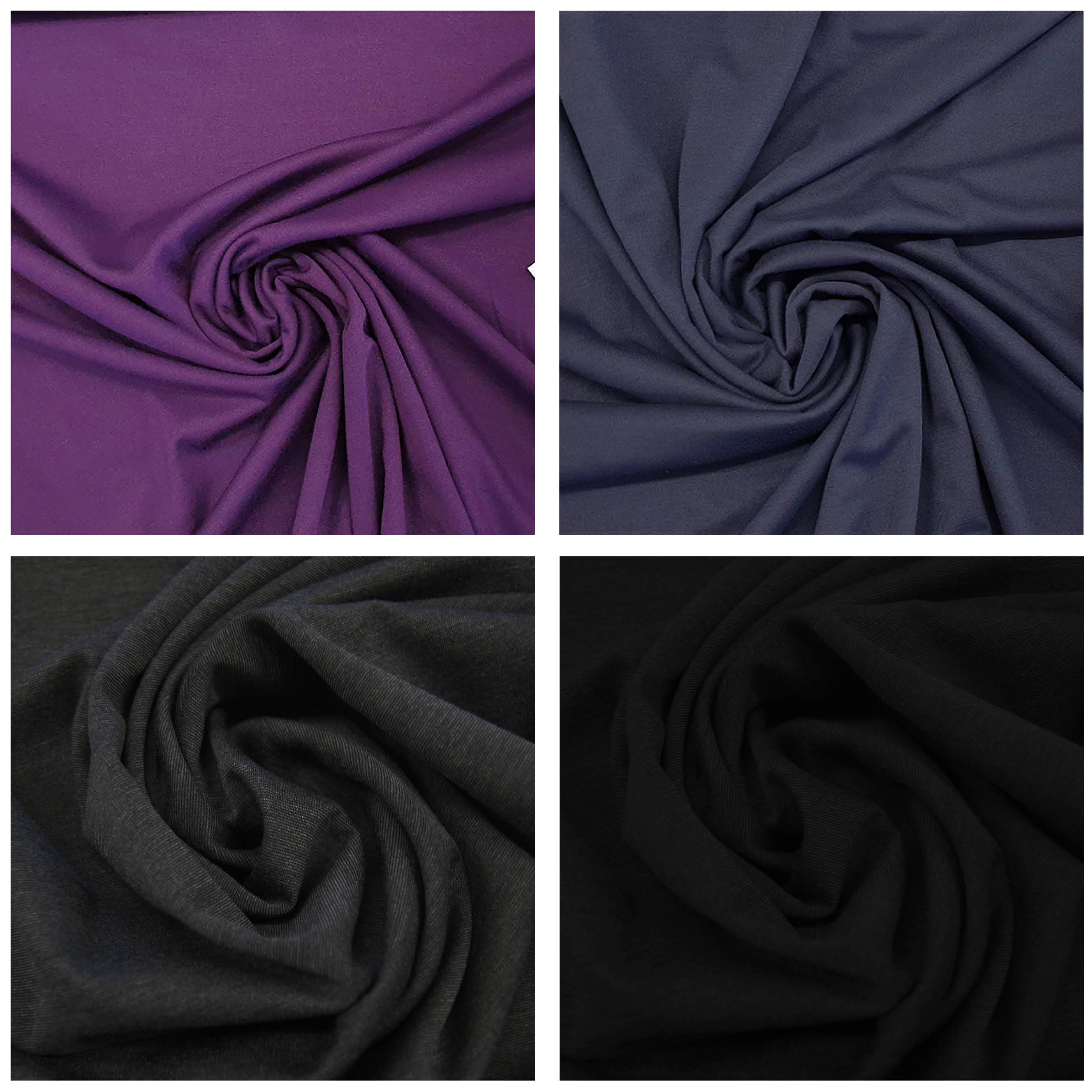 PONTE ROMA PLAIN STRETCH JERSEY FABRICS * 6 Colours * Knit Fabric ...