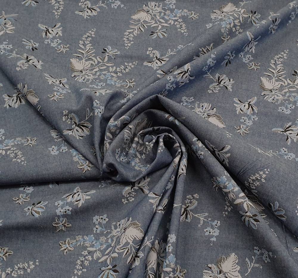 Discover more than 137 floral print denim fabric best